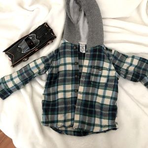 Plaid Hoody shirt for baby